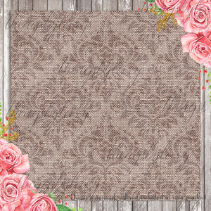 16 Seamless Vintage Damask Linen Burlap Digital Papers 12x12&quot; 300 Dpi Planner Instant Download Commercial Use Shabby Chic Linen Fabric Barn