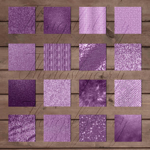 42 Amethyst Plum Glitter Sequin Digital Papers 12x12&quot; 300 Dpi Planner Paper Commercial Use Instant Download Scrapbook Digital Glitter Tinsel
