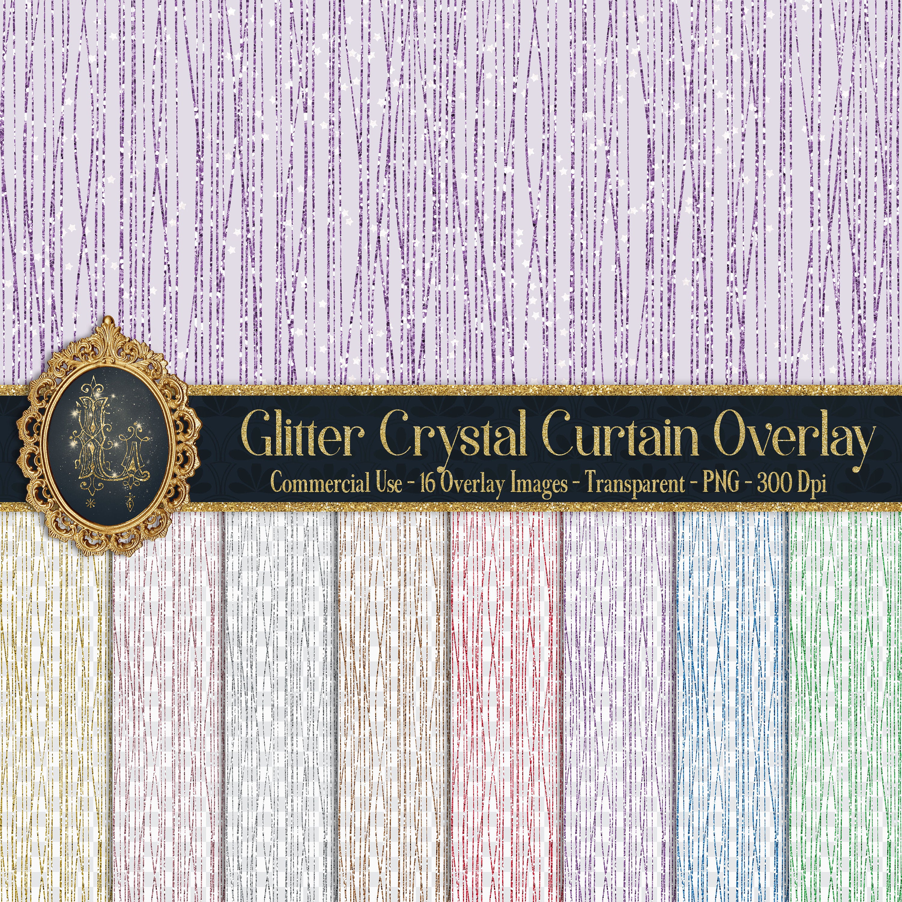32 Glitter Crystal Curtain Tinsel Strands Hanging Overlay Images 16 Colors Glitter Commercial Use PNG Transparent 300 Dpi glitter strands
