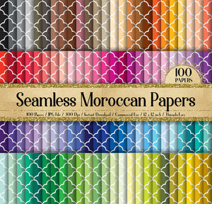100 Seamless White Moroccan Pattern Papers 12 inch 300 Dpi Instant Download Commercial Use Planner Paper Scrapbook Antique Victorian Europe