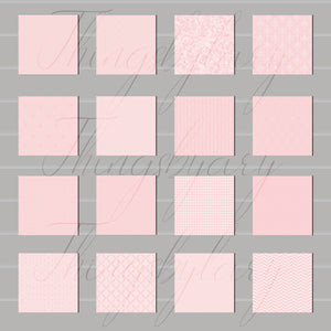 16 Seamless Luxury Blush Pink Digital Papers 300 dpi commercial use blush pink pattern pink damask art deco houndstooth wedding shabby chic