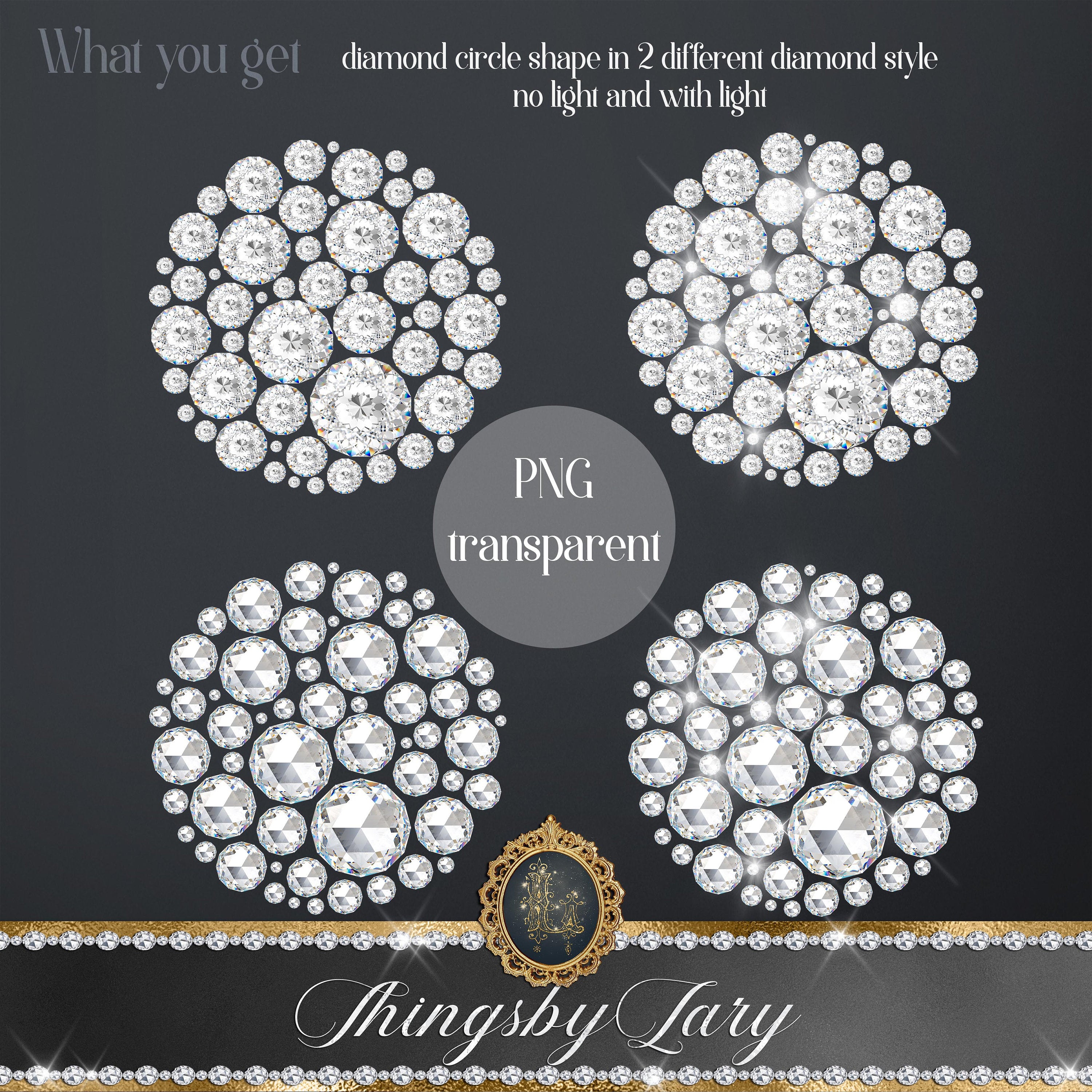 25 Diamond Clip Arts Digital Images 300 Dpi PNG Instant Download Commercial Use Realistic Diamond Wedding Flower elongated triangle