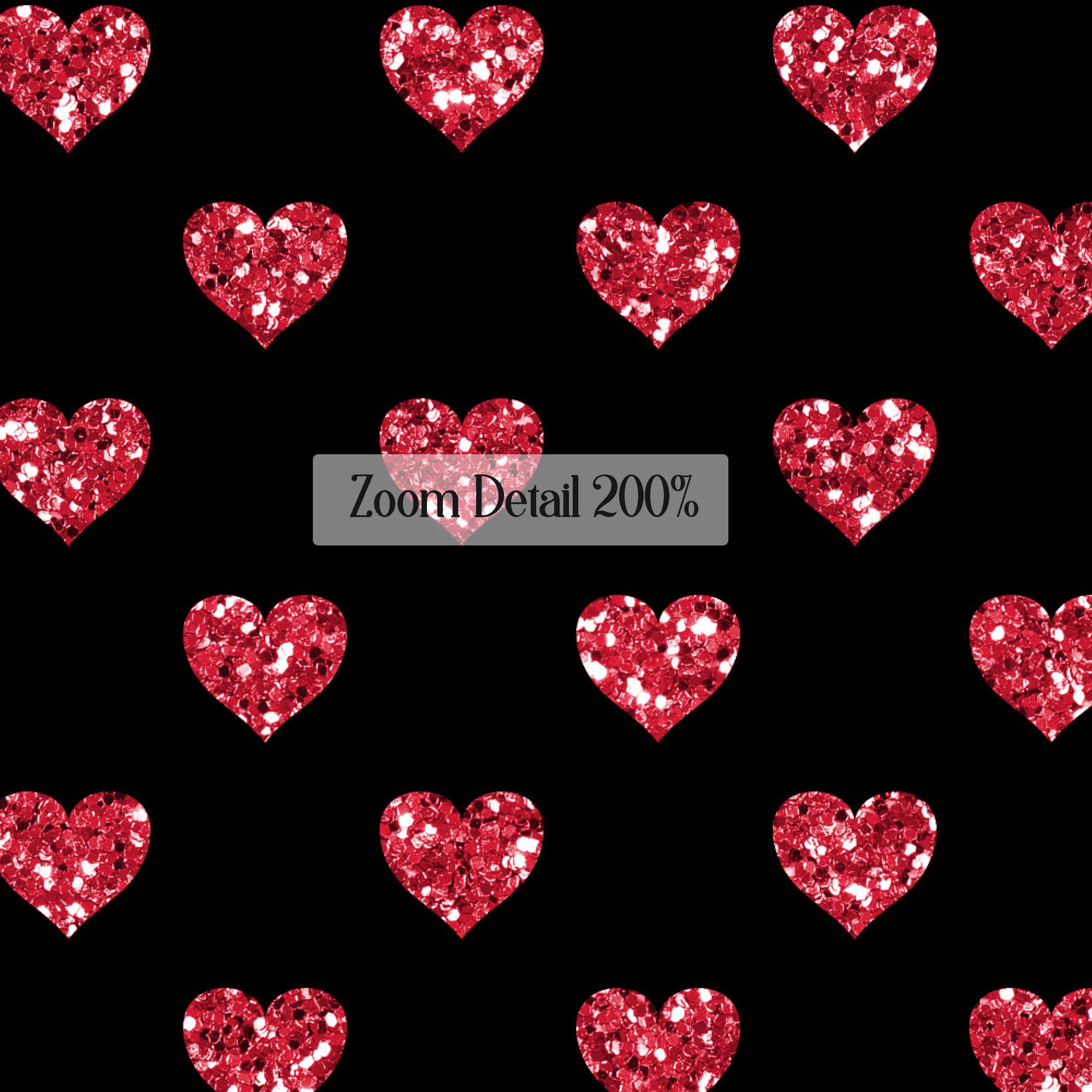 100 Seamless Black and Glitter Heart Pattern Digital Papers 12x12&quot; 300 Dpi Commercial Use Instant Download Printable Love Valentine Wedding