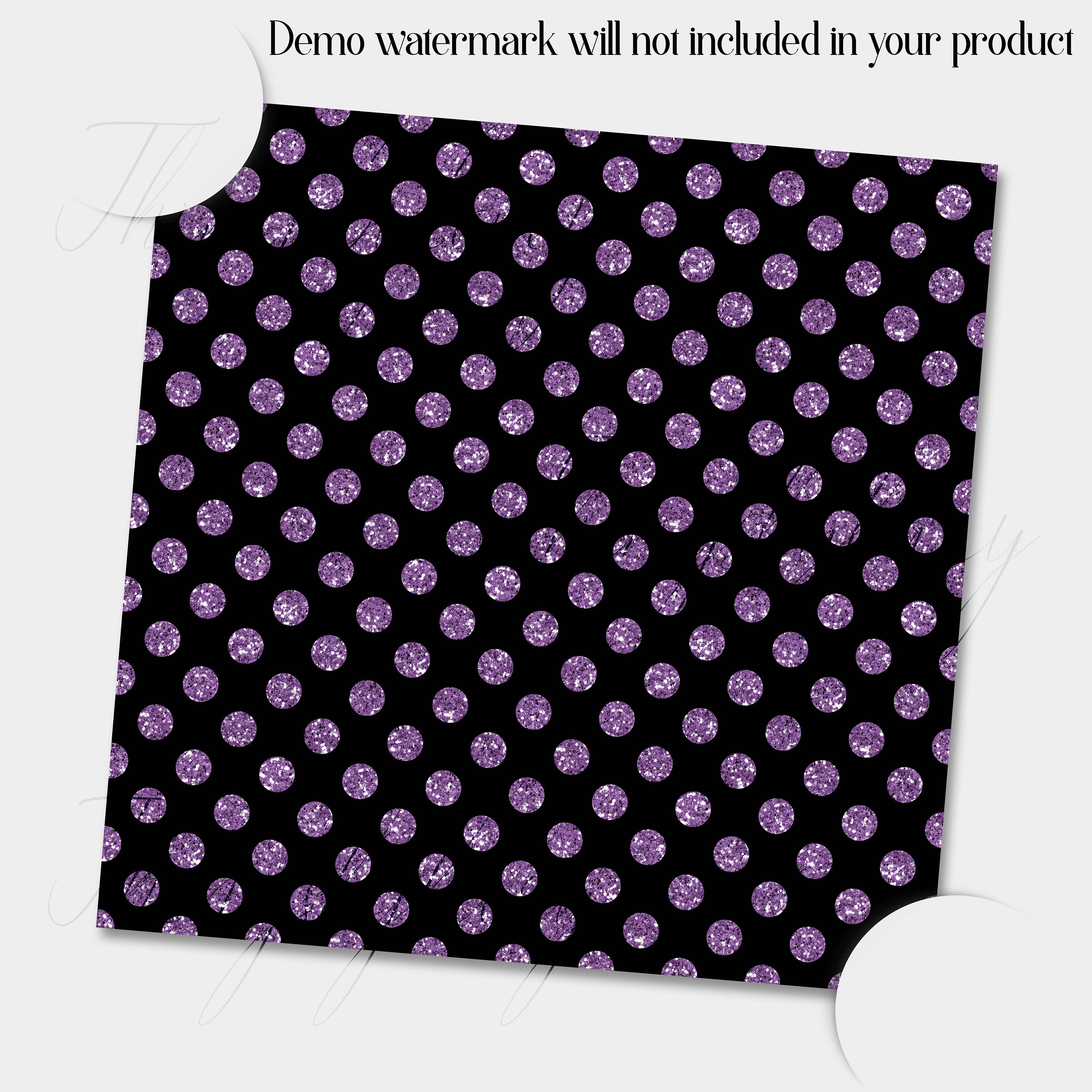 100 Seamless Black & Glitter Polka Dot Digital Papers 12x12&quot; 300 Dpi Commercial Use Instant Download Printable Note Book Fabric Print Shabby