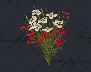 12 Vintage Iris Flower Ephemera Vol.3 Transparent Digital Images 300 Dpi PNG Instant Download Commercial Use Antique Shabby Chic Nature