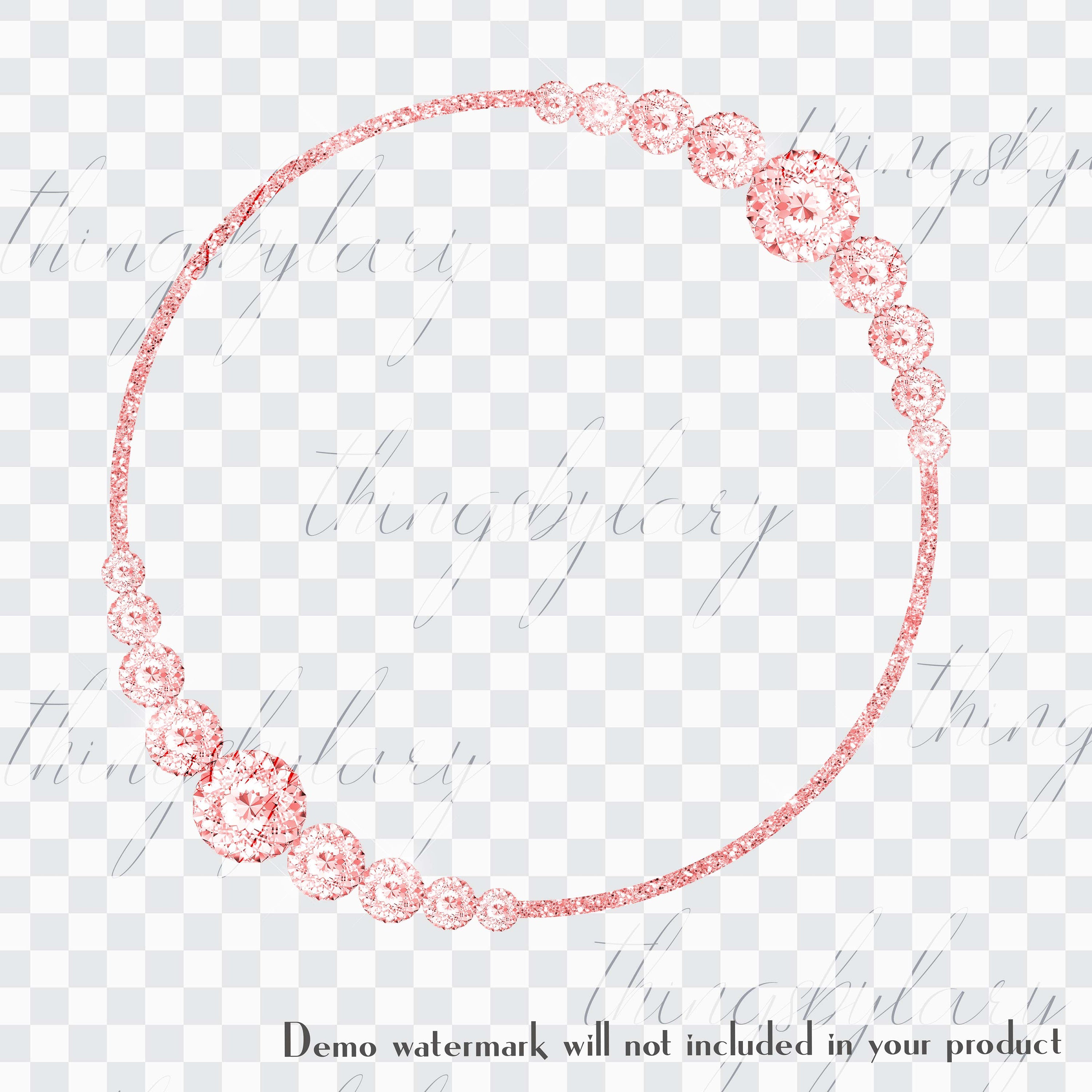100 Diamond & Glitter Circle Frames Clip arts Pearl Frames Digital Clip arts digital frame Planner Circle Frame Commercial Use Printable