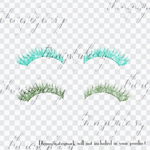 254 Glitter Eyelashes Set Clip arts 300 Dpi Instant Download Commercial Use Bridal Shower Wedding Valentine Date Beauty Fashion Illustraion