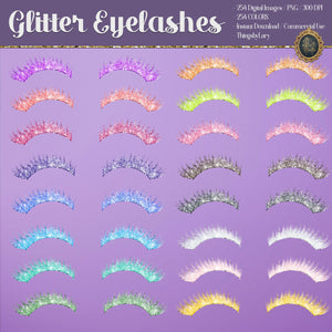 254 Glitter Eyelashes Set Clip arts 300 Dpi Instant Download Commercial Use Bridal Shower Wedding Valentine Date Beauty Fashion Illustraion